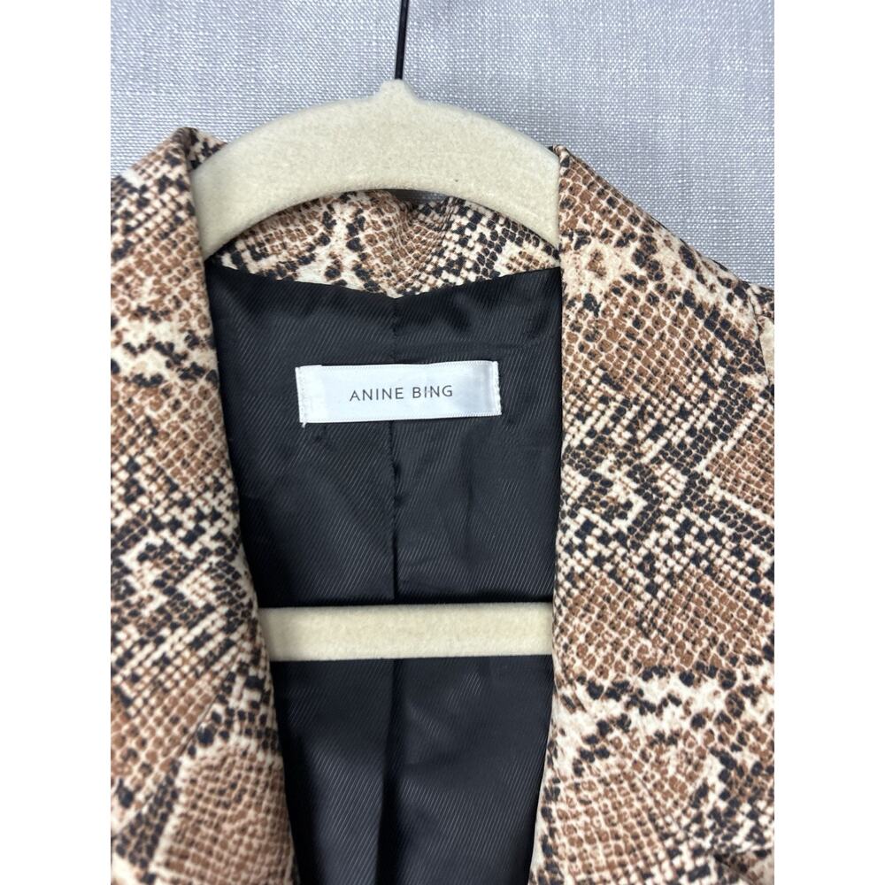 Anine Bing Madeline Python Print Oversized Double… - image 3